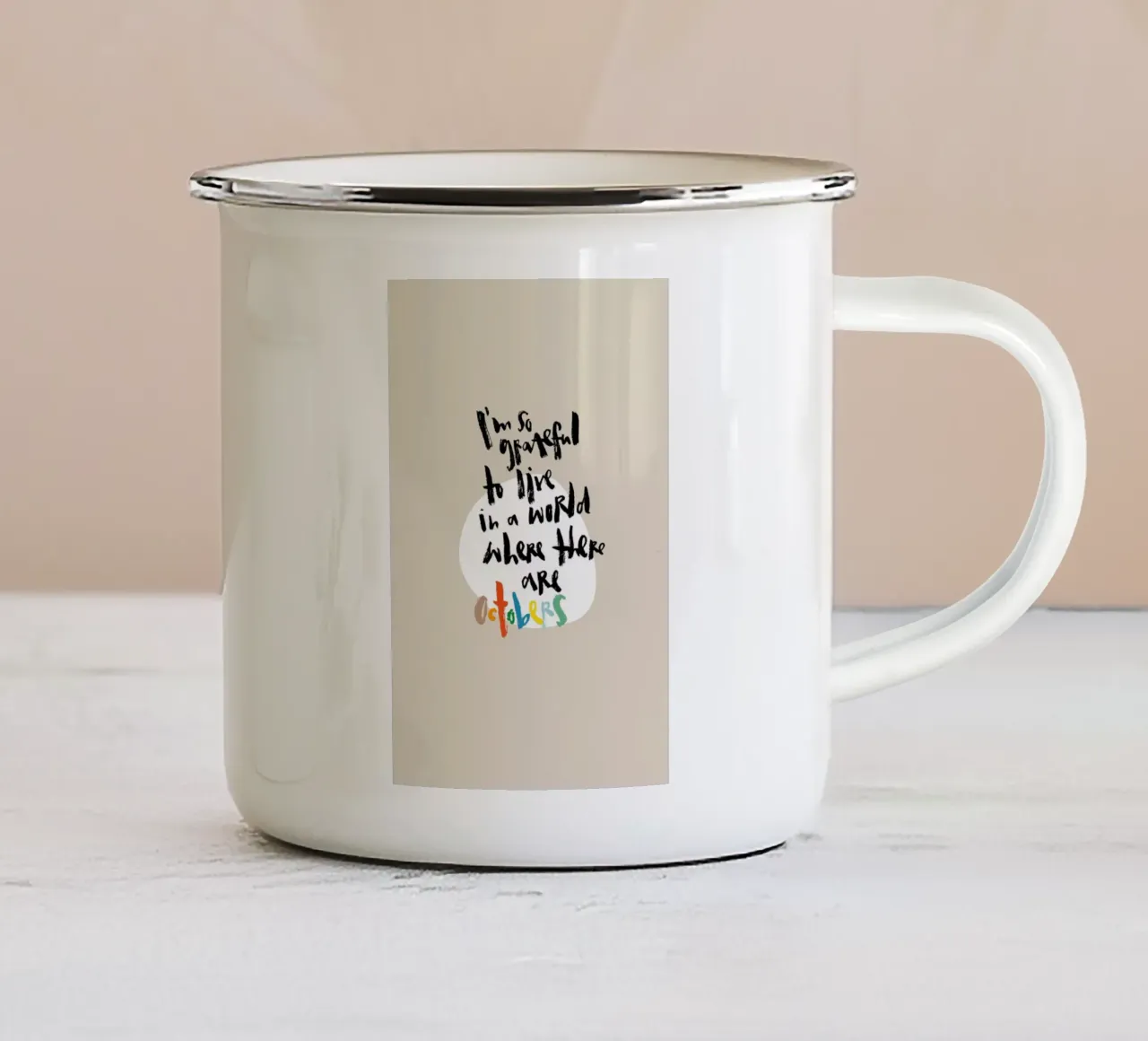 So grateful for October tazza in smalto da Brushmeetspaper