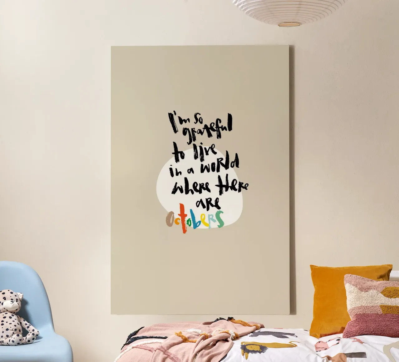 So grateful for October tela da Brushmeetspaper