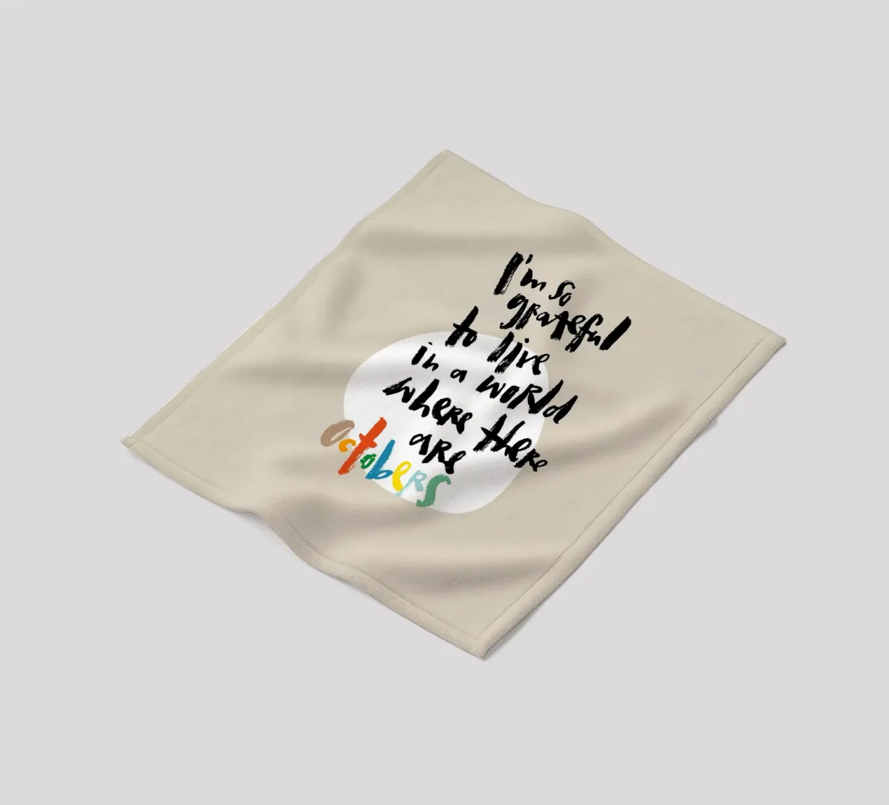 So grateful for October coperta in pile da Brushmeetspaper