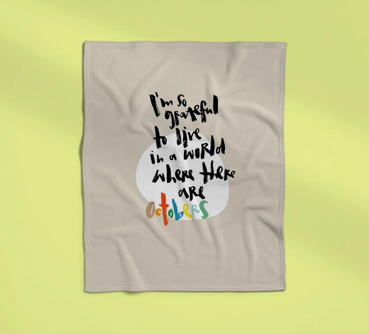 So grateful for October coperta in pile da Brushmeetspaper