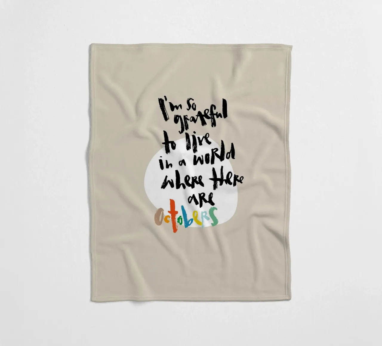 So grateful for October coperta in pile da Brushmeetspaper