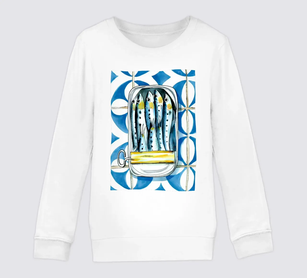 Pesce sardina Retro felpa bambino da Alishasteel