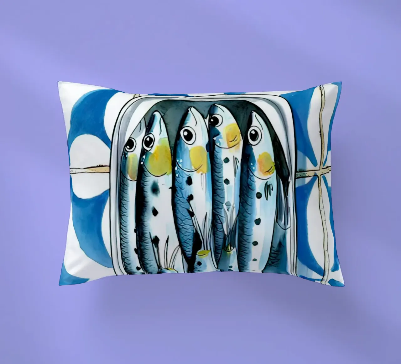 Pesce sardina Retro cuscino da Alishasteel
