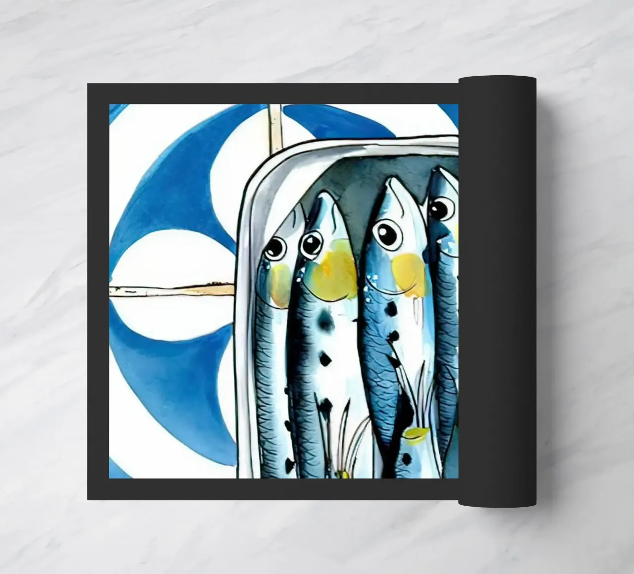 Pesce sardina Retro zerbino da Alishasteel