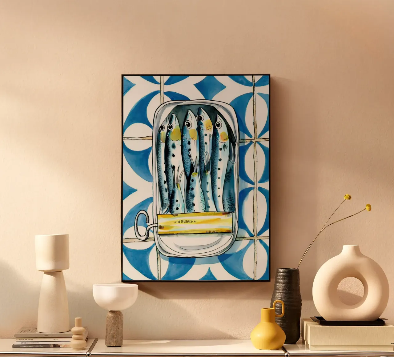 Sardine Fish Retro acrylic glass by Alishasteel