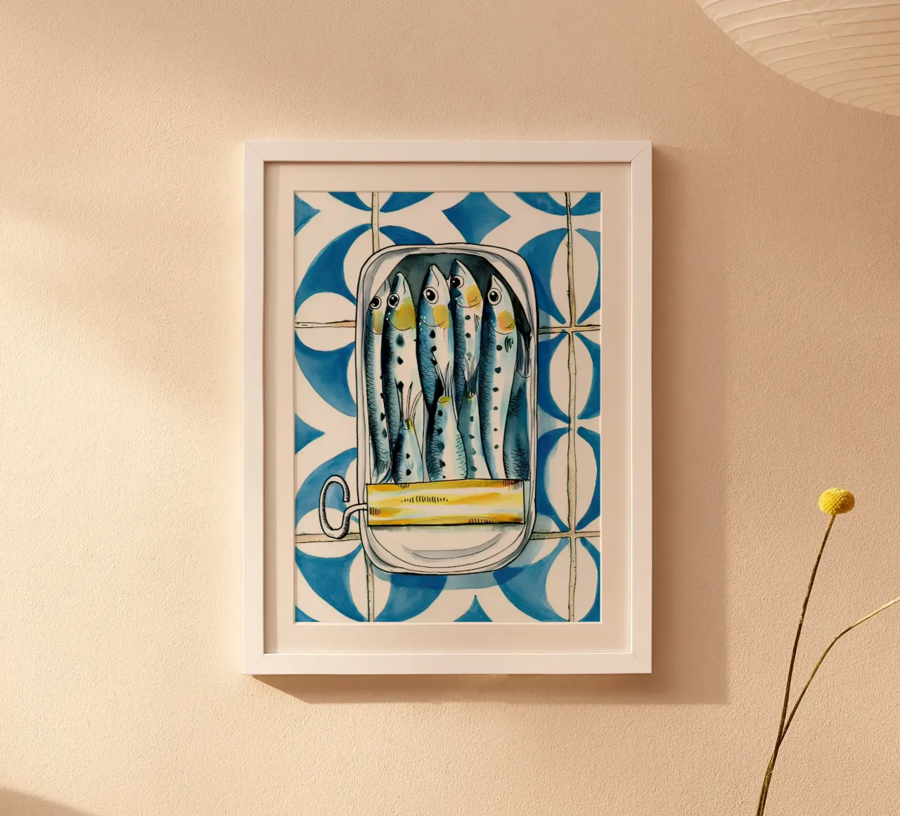 Pesce sardina Retro carta hahnemühle da Alishasteel