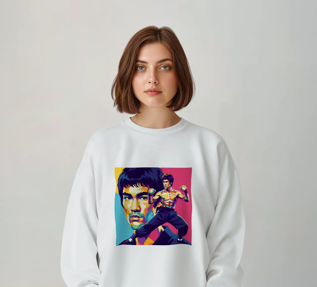 Bruce Lee - WPAP art style (1) felpa da Hantamrata