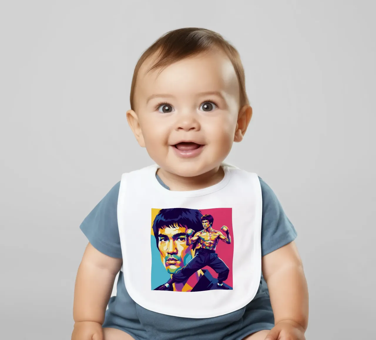 Bruce Lee - WPAP art style (1) bavaglino da Hantamrata