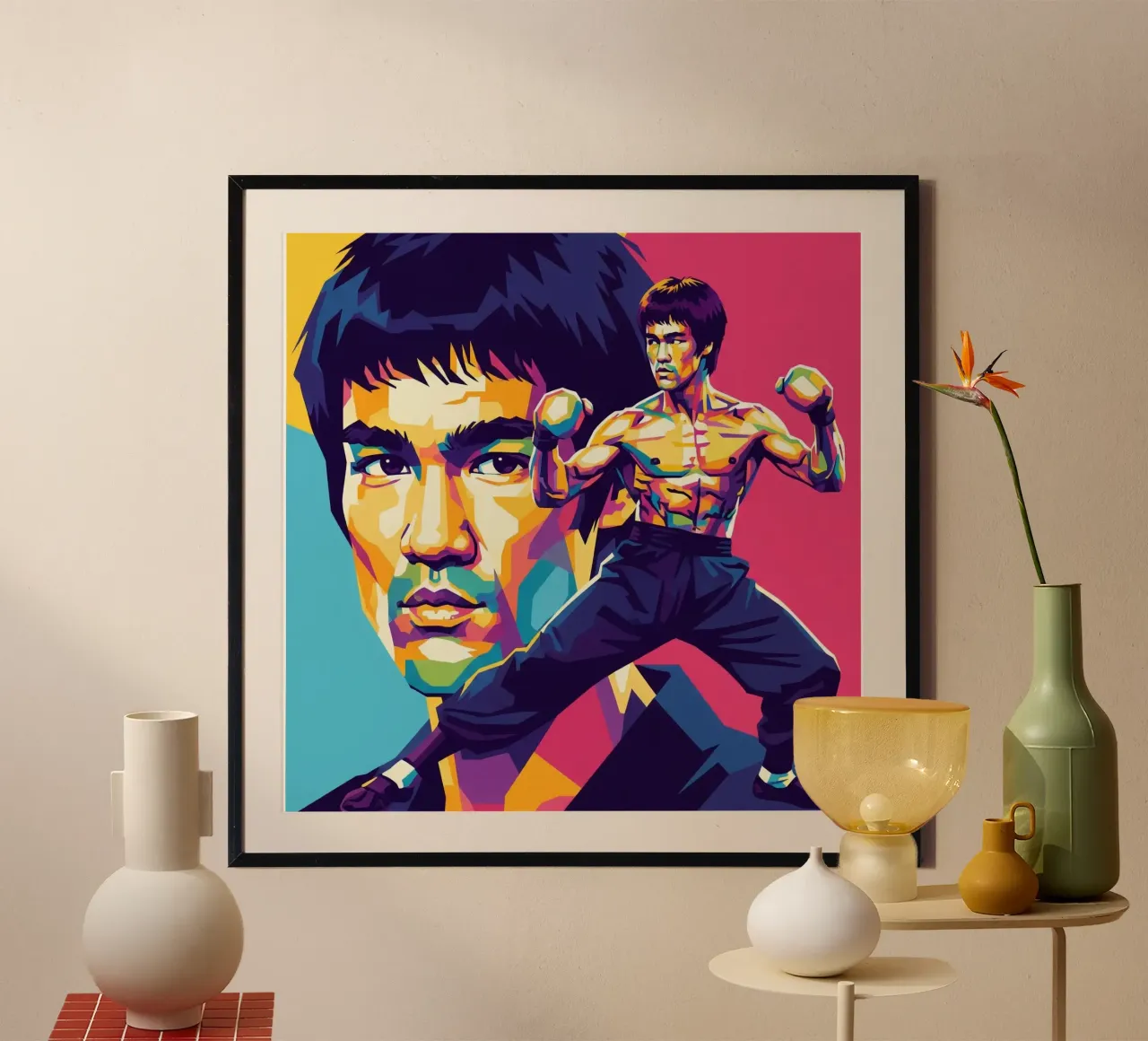 Bruce Lee - WPAP art style (1) carta hahnemühle da Hantamrata