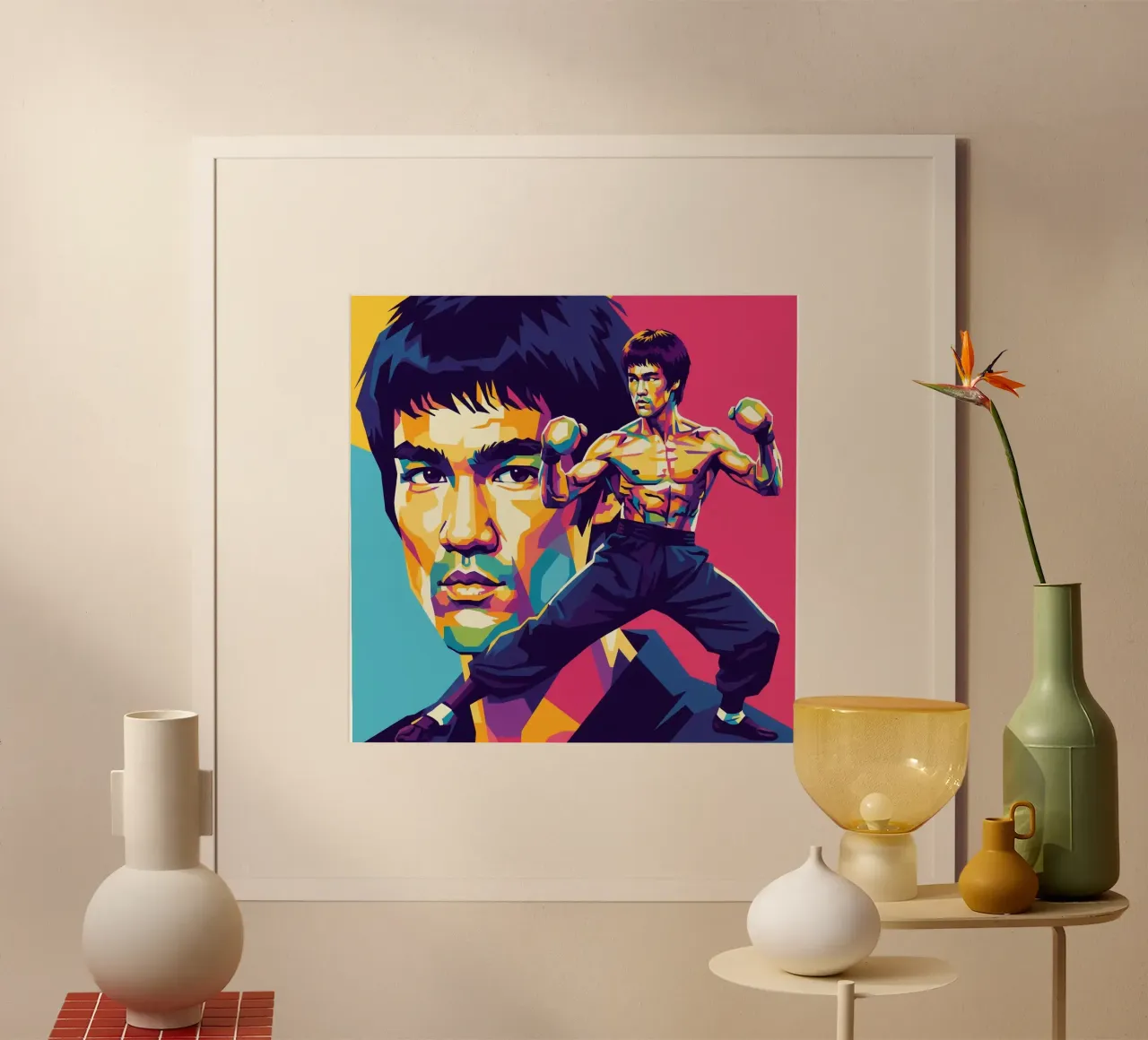 Bruce Lee - WPAP art style (1) carta hahnemühle da Hantamrata