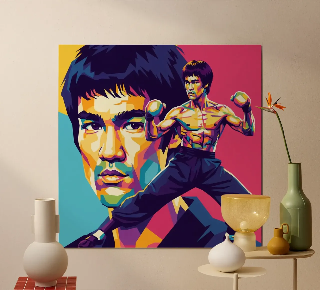Bruce Lee - WPAP art style (1) carta hahnemühle da Hantamrata
