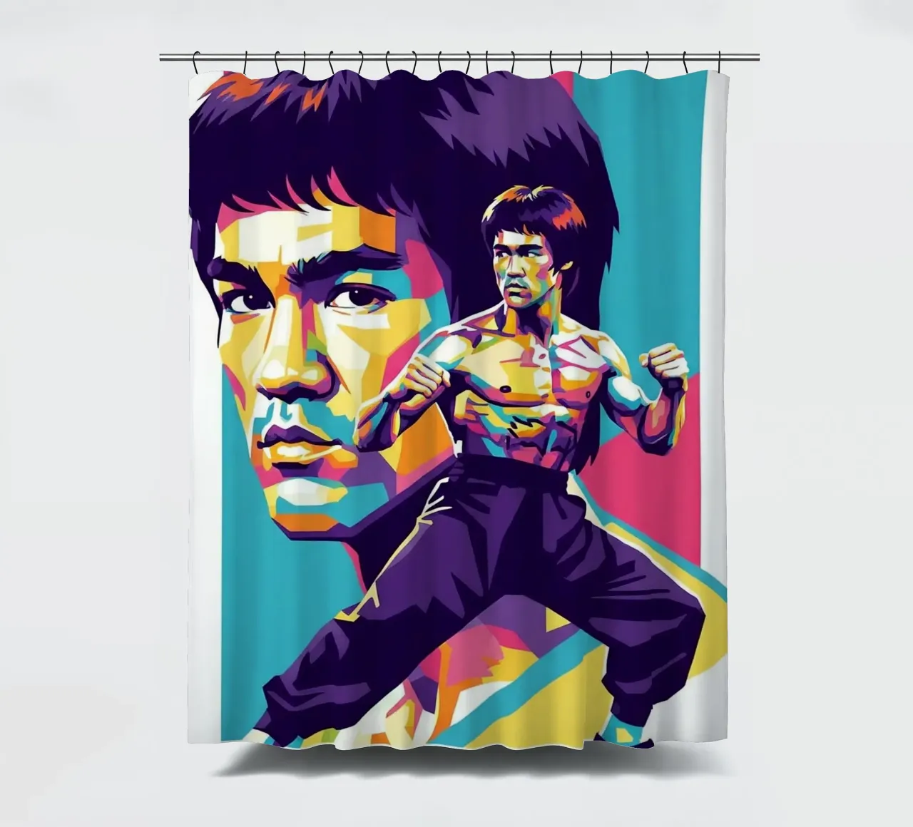 Bruce Lee - WPAP art style (2) tenda da doccia da Hantamrata