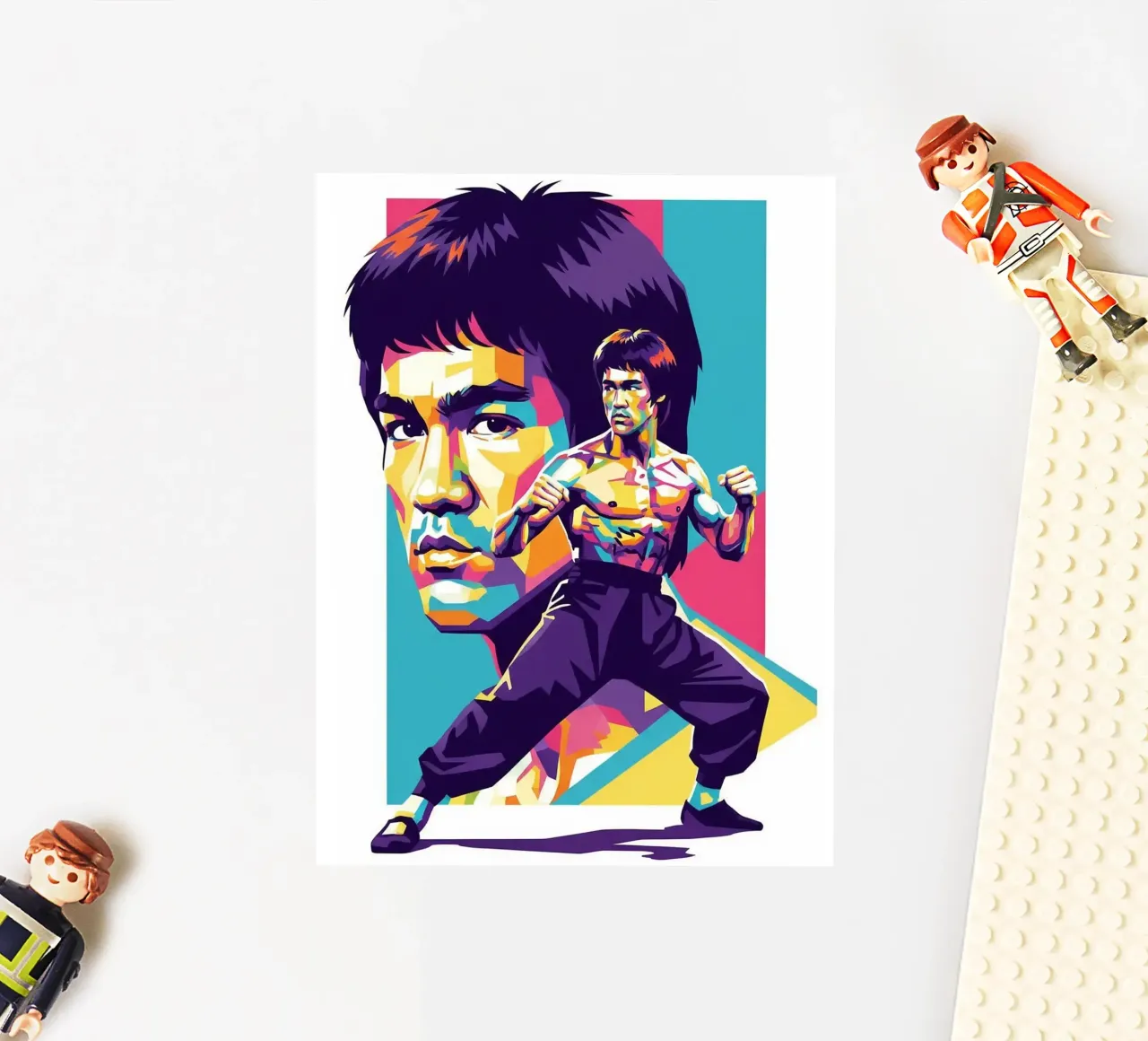 Bruce Lee - WPAP art style (2) adesivo da Hantamrata