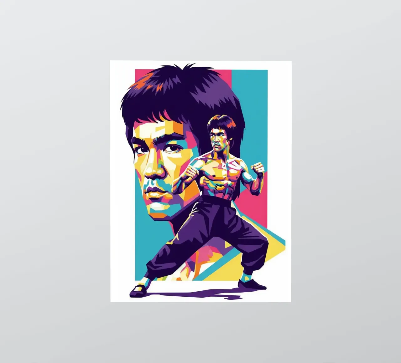 Bruce Lee - WPAP art style (2) adesivo da Hantamrata