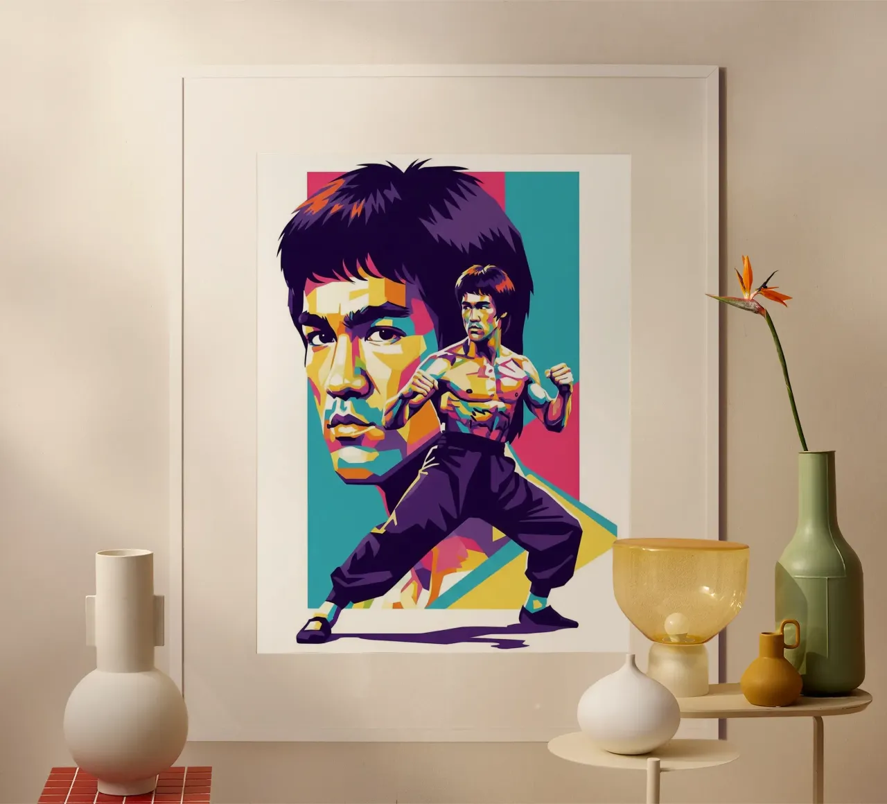 Bruce Lee - WPAP art style (2) carta hahnemühle da Hantamrata