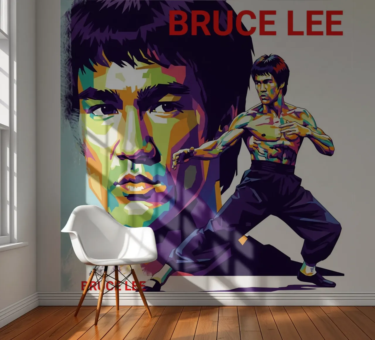 Bruce Lee - WPAP art style (3) carta da parati fotografica da Hantamrata