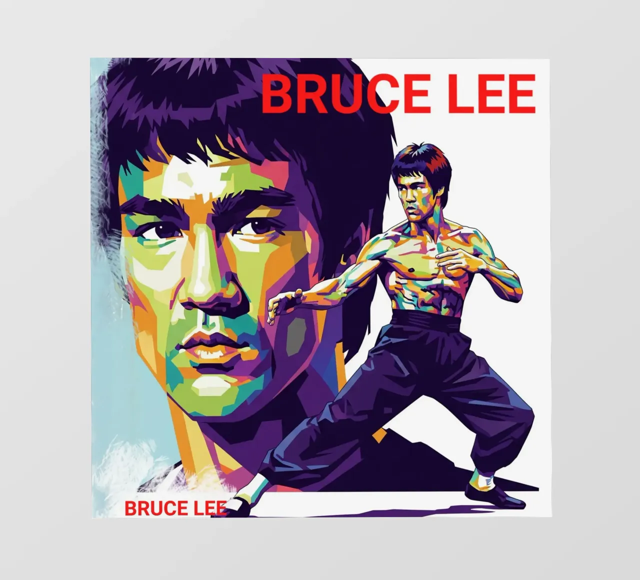 Bruce Lee - WPAP art style (3) carta da parati fotografica da Hantamrata