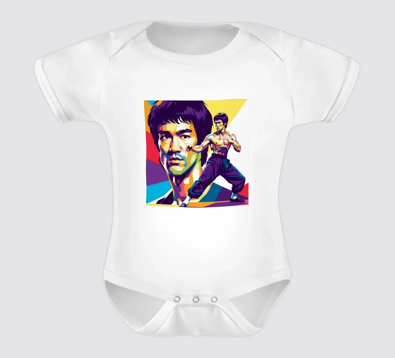 Bruce Lee - WPAP art style (4) body neonato maniche corte da Hantamrata