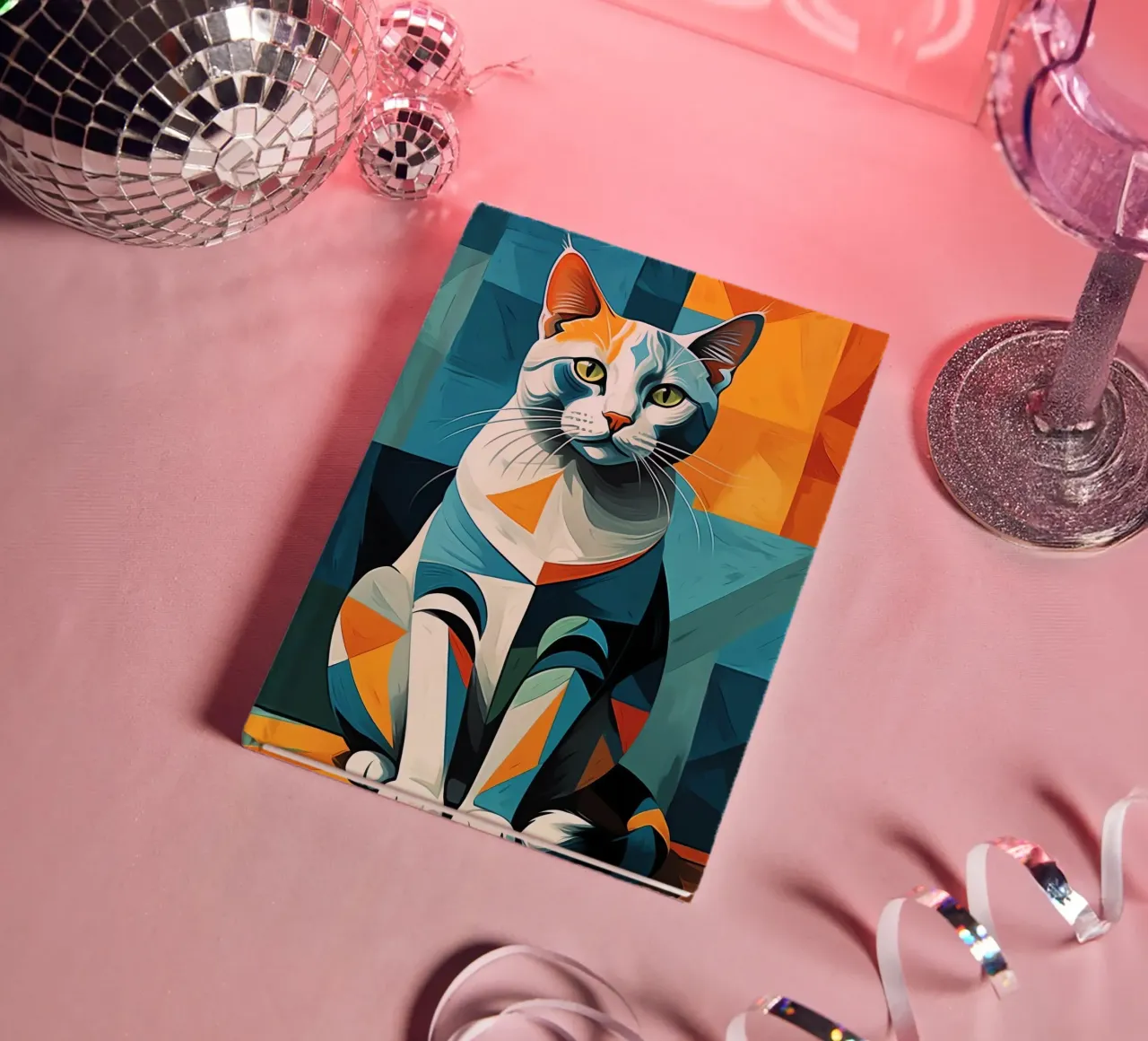 Geometric Cat notebook by Kaden