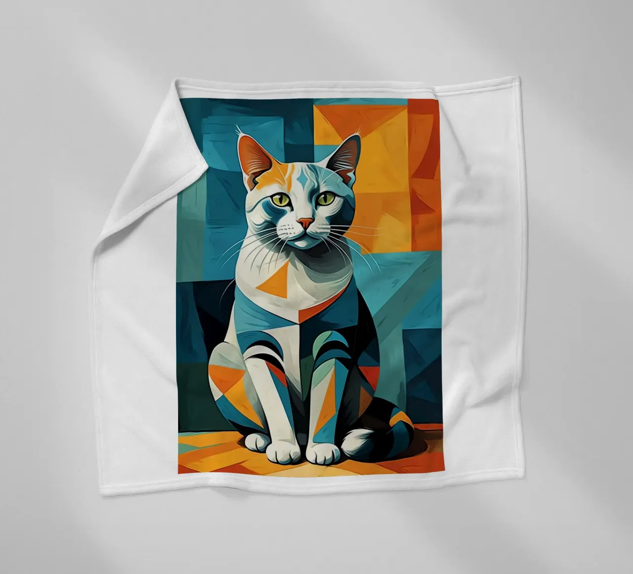 Gatto geometrico coperta in pile da Kaden