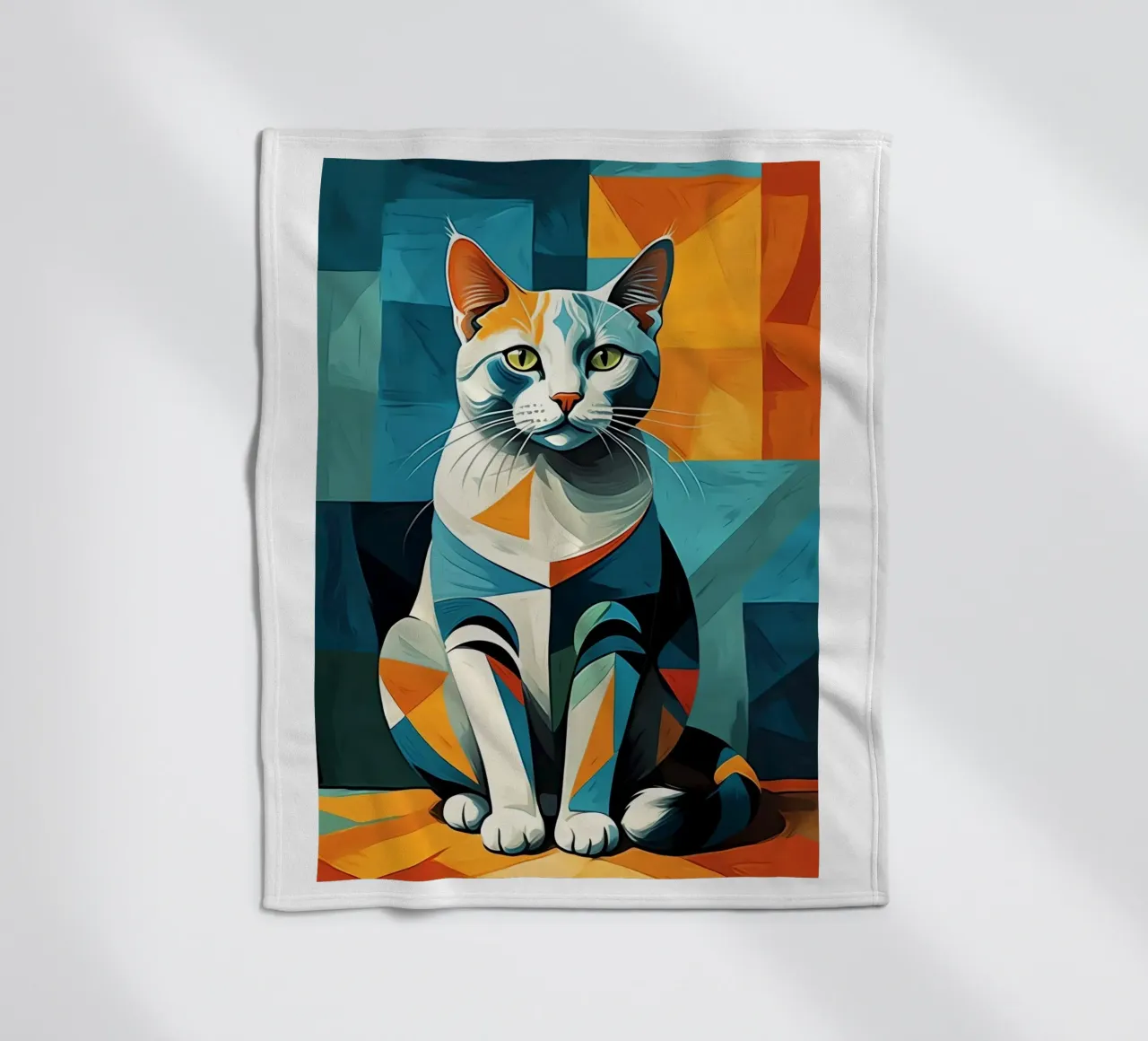 Gatto geometrico coperta in pile da Kaden