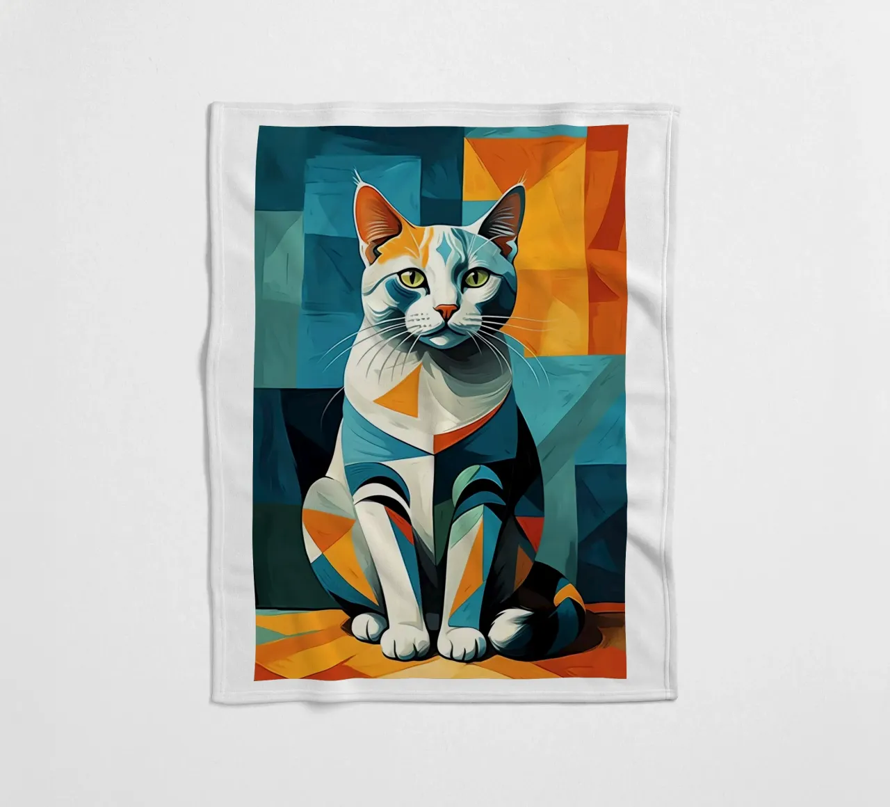 Gatto geometrico coperta in pile da Kaden