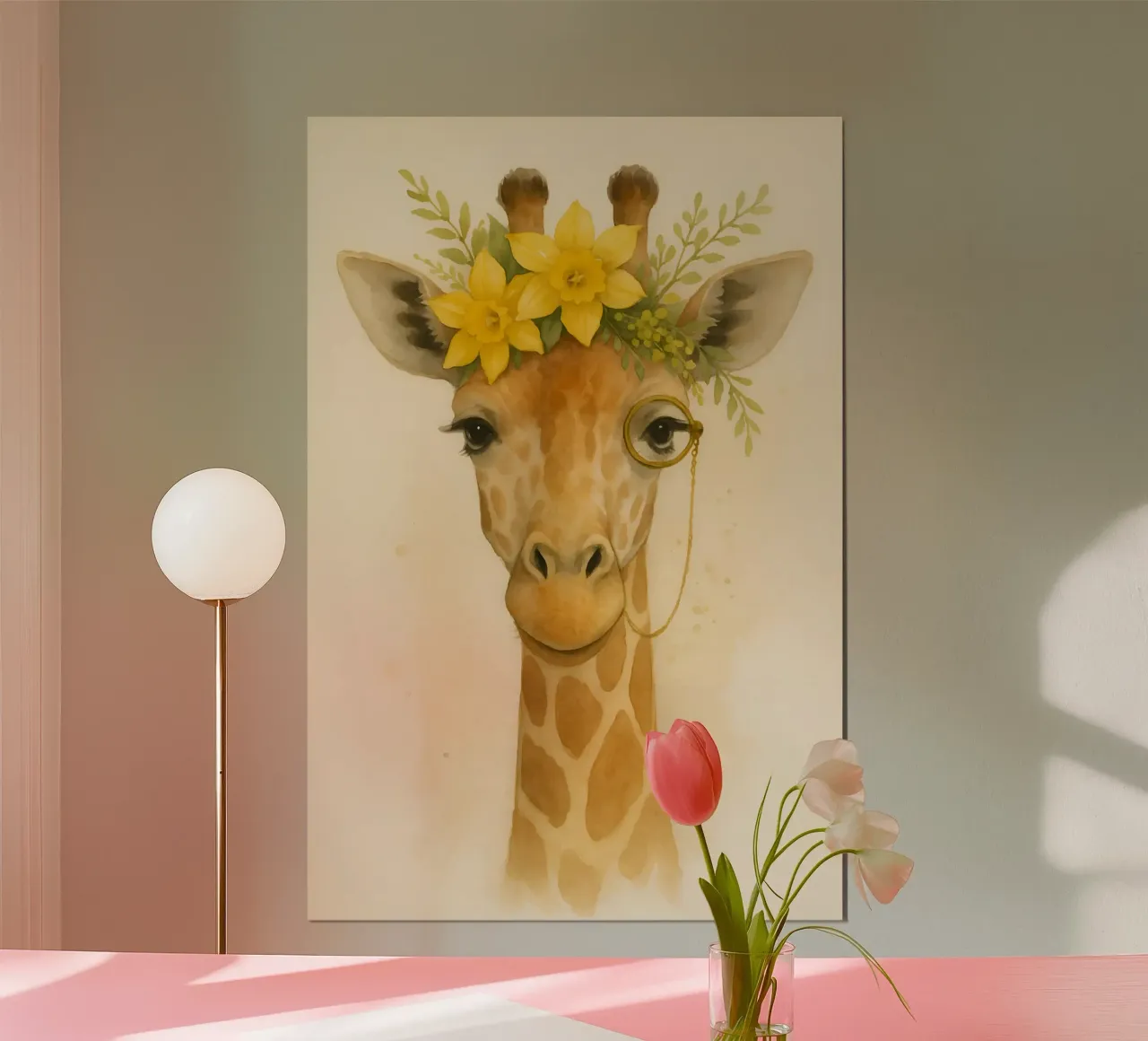 The Dapper Giraffe poster da Graceful Desine