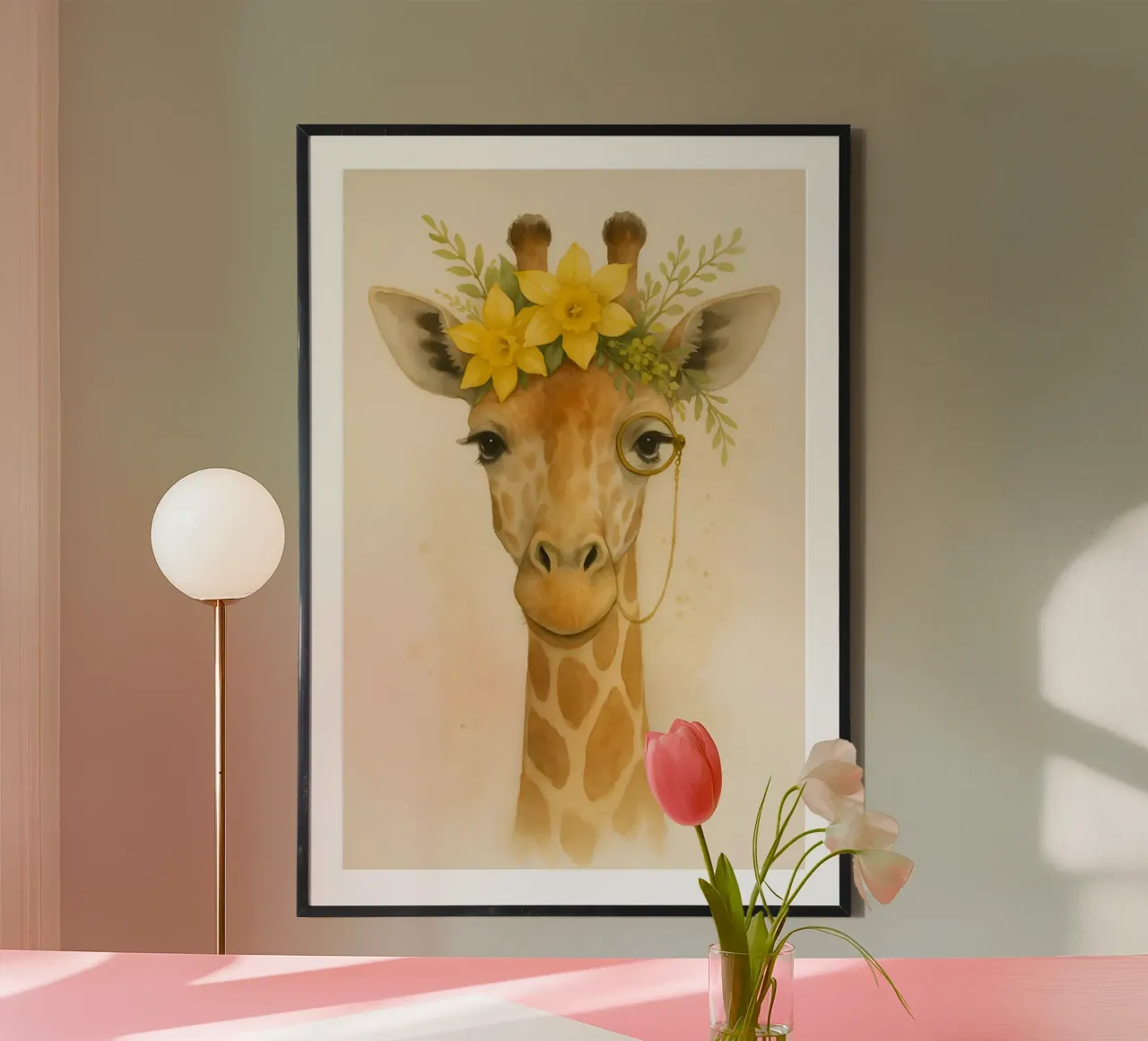 The Dapper Giraffe poster da Graceful Desine