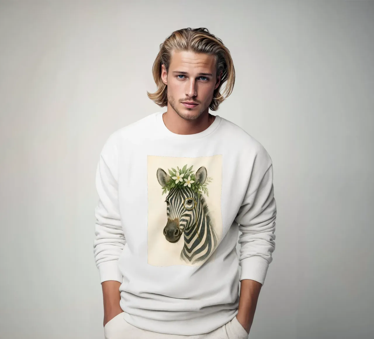 Il botanico Zebra felpa da Graceful Desine