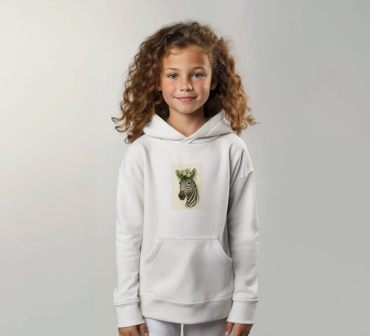 Il botanico Zebra felpa bambino con cappuccio da Graceful Desine