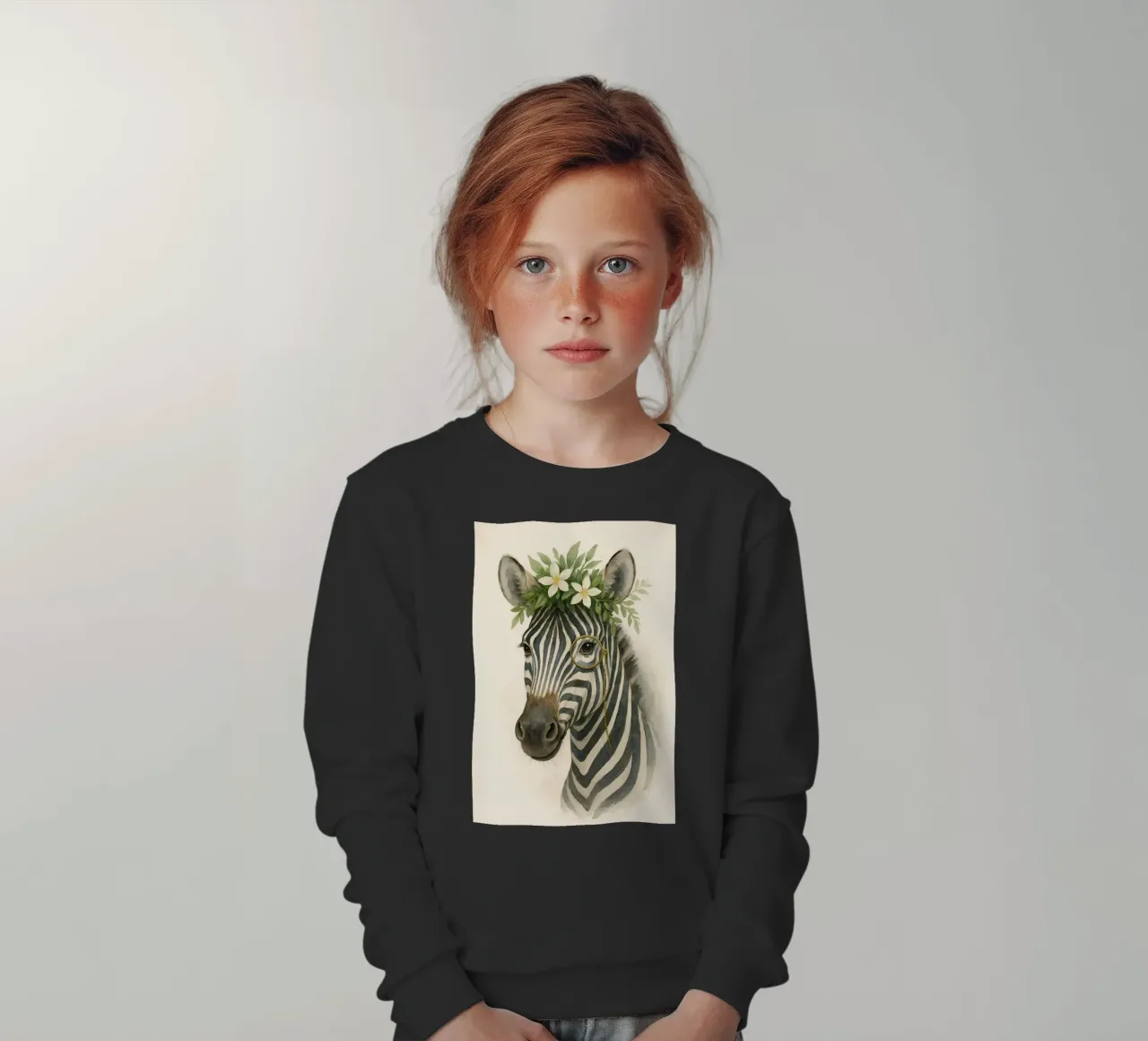 Il botanico Zebra felpa bambino da Graceful Desine