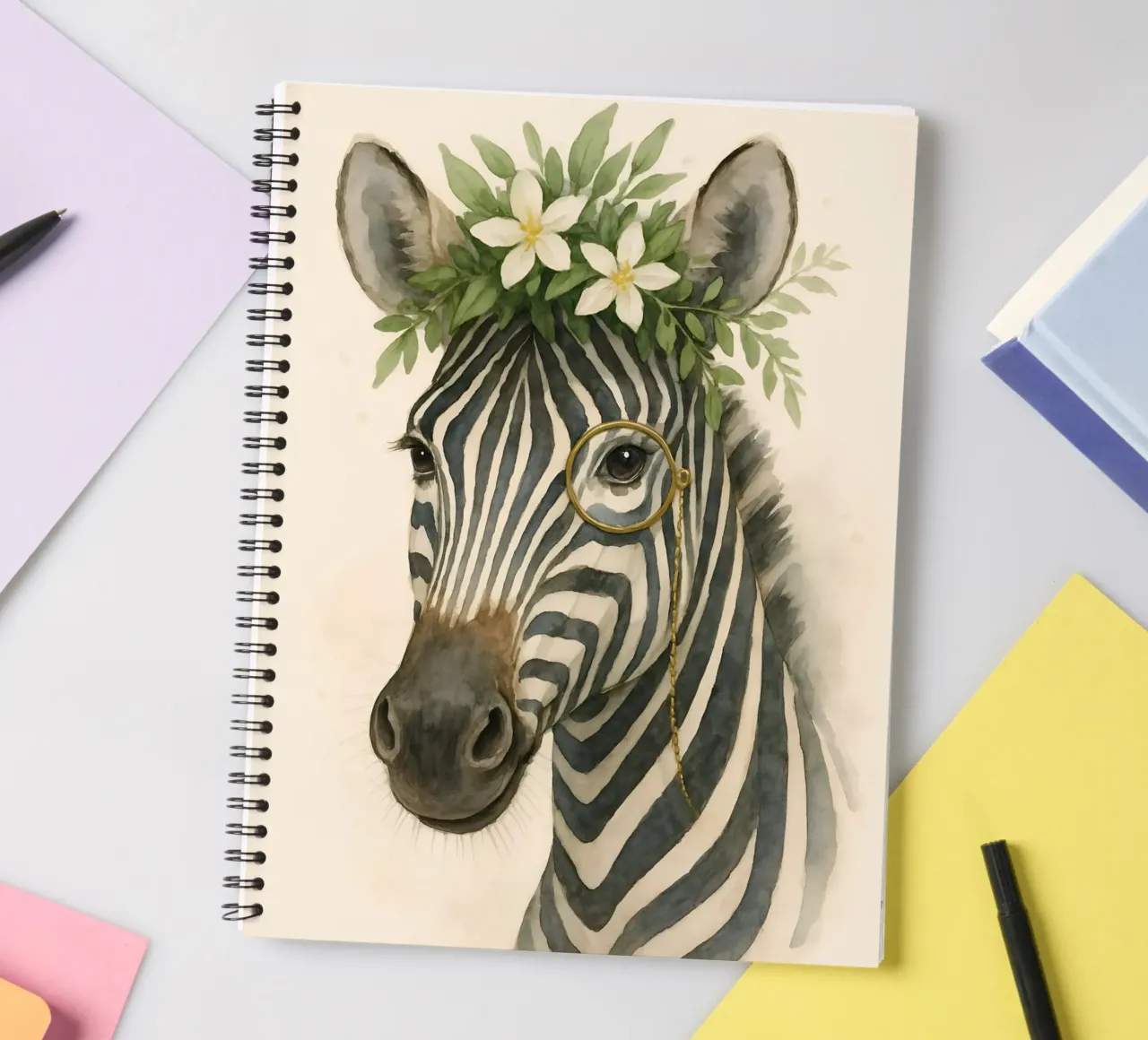 Il botanico Zebra diario ad anelli da Graceful Desine