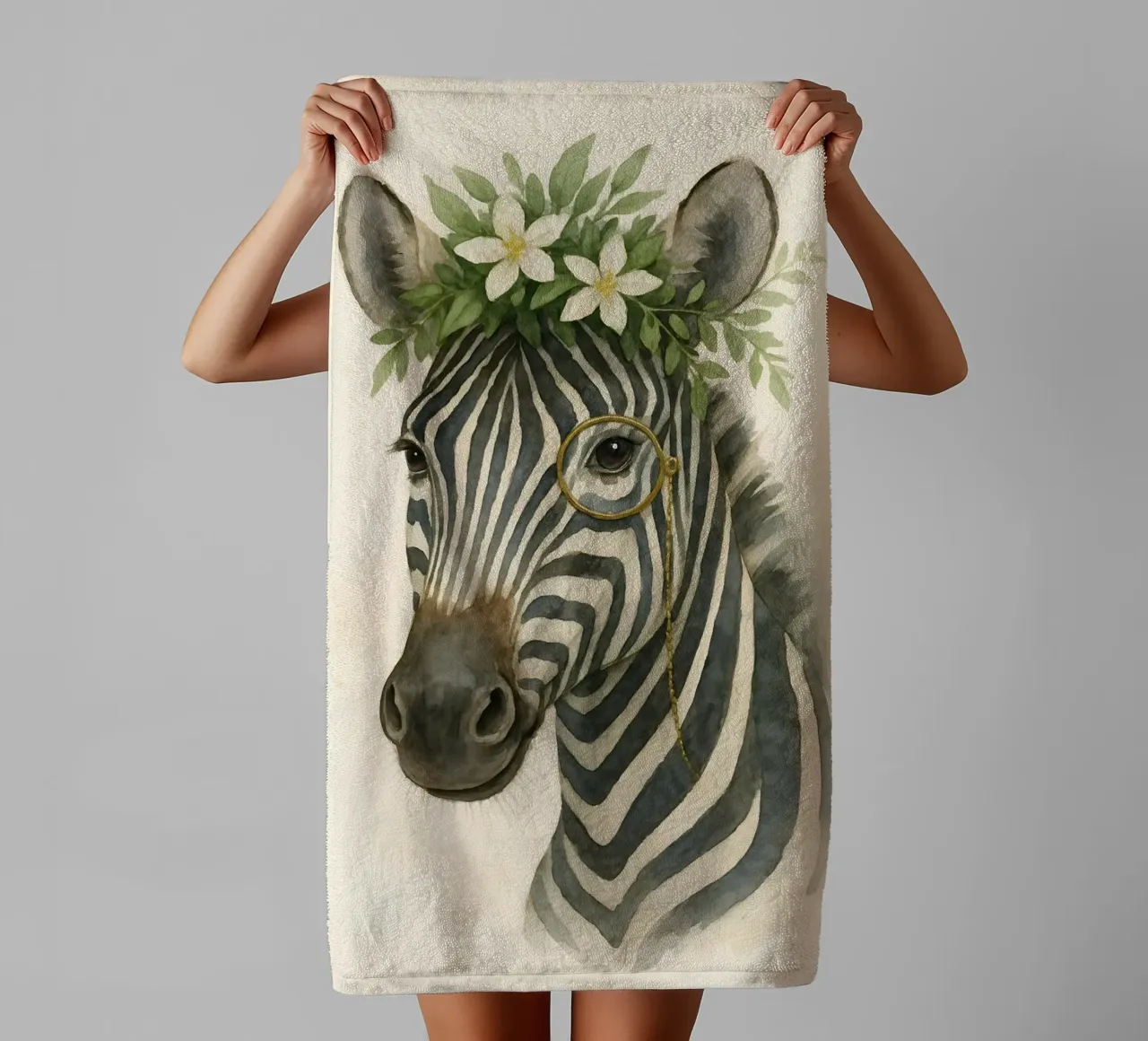 Il botanico Zebra asciugamano da bagno da Graceful Desine