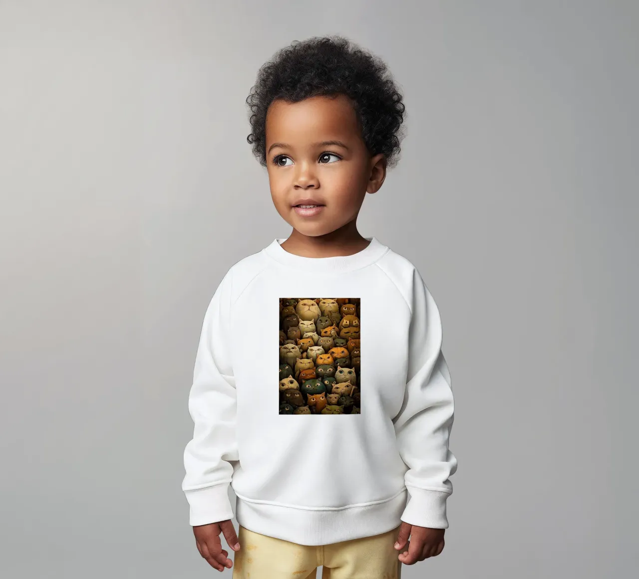 Cat Crowd Art sudadera de bebé de Kaden