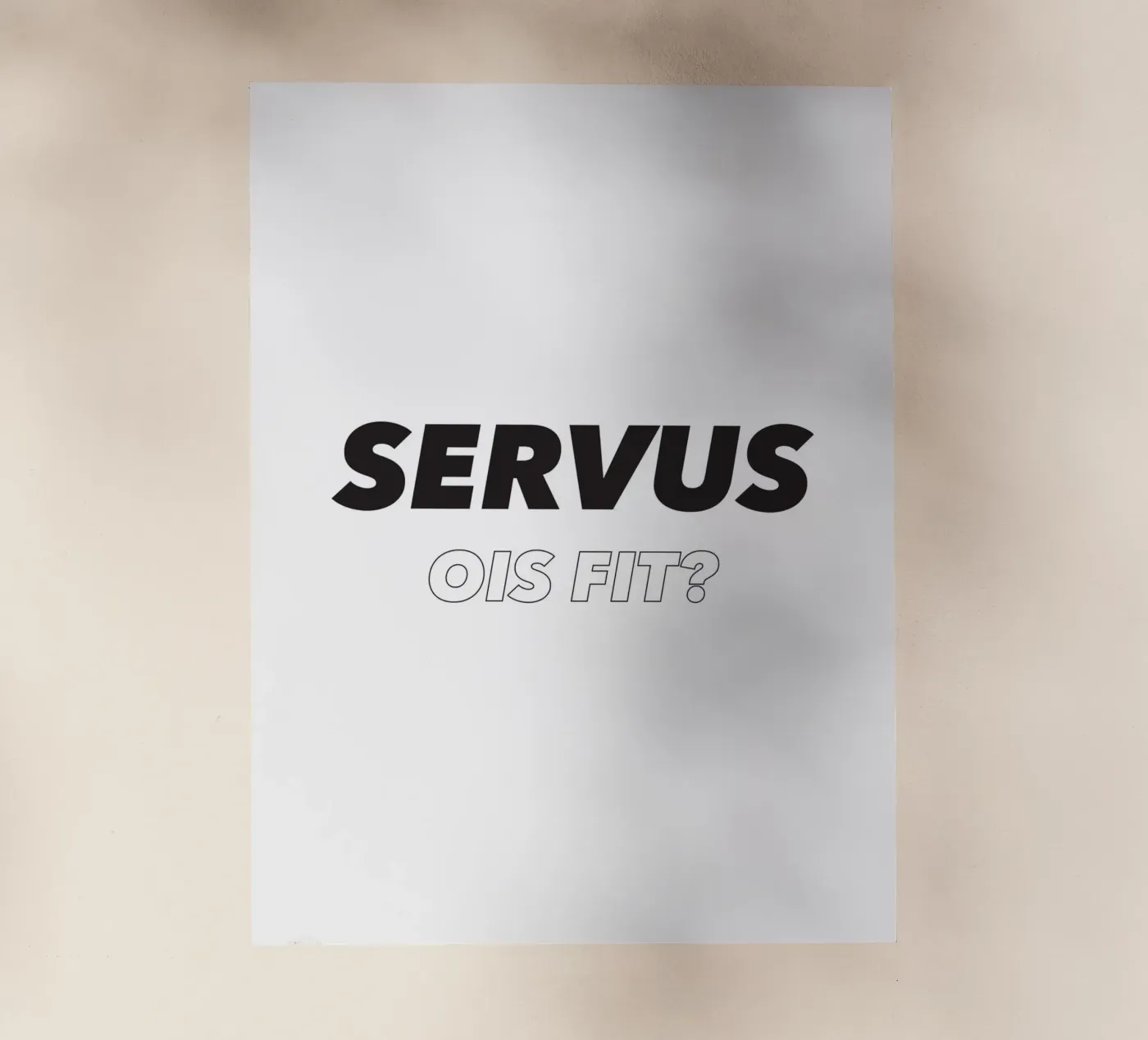 Servus pellicola backlit da Form&Font