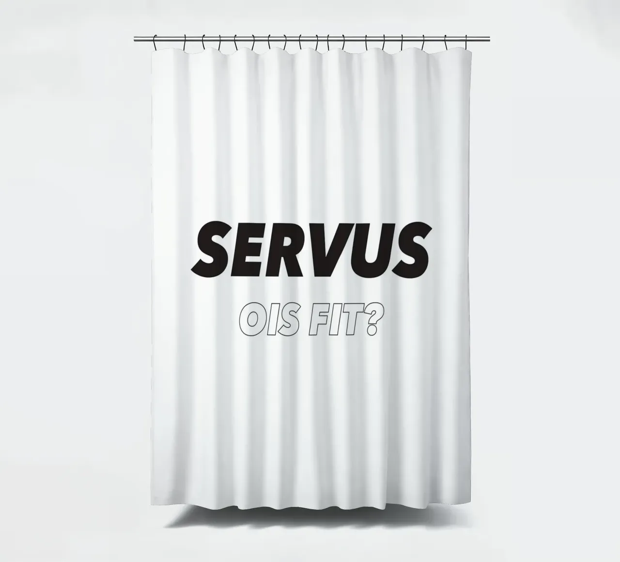 Servus shower curtain by Form&Font