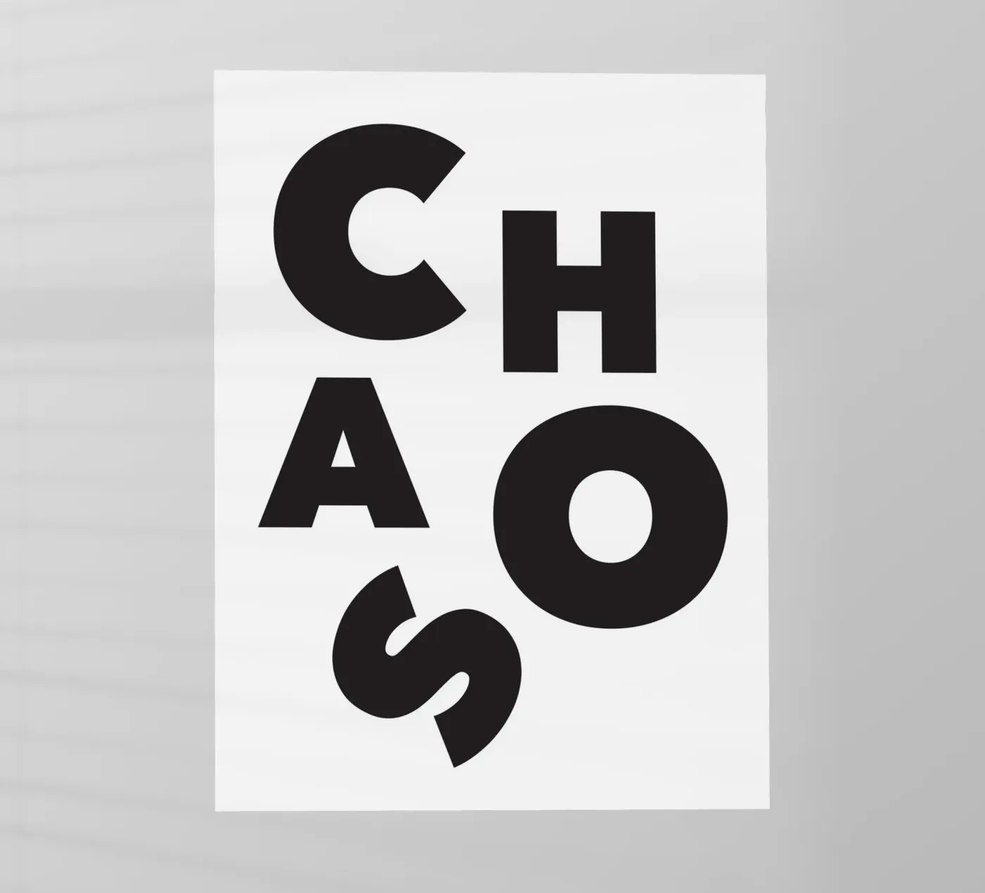 Chaos pellicola backlit da Form&Font