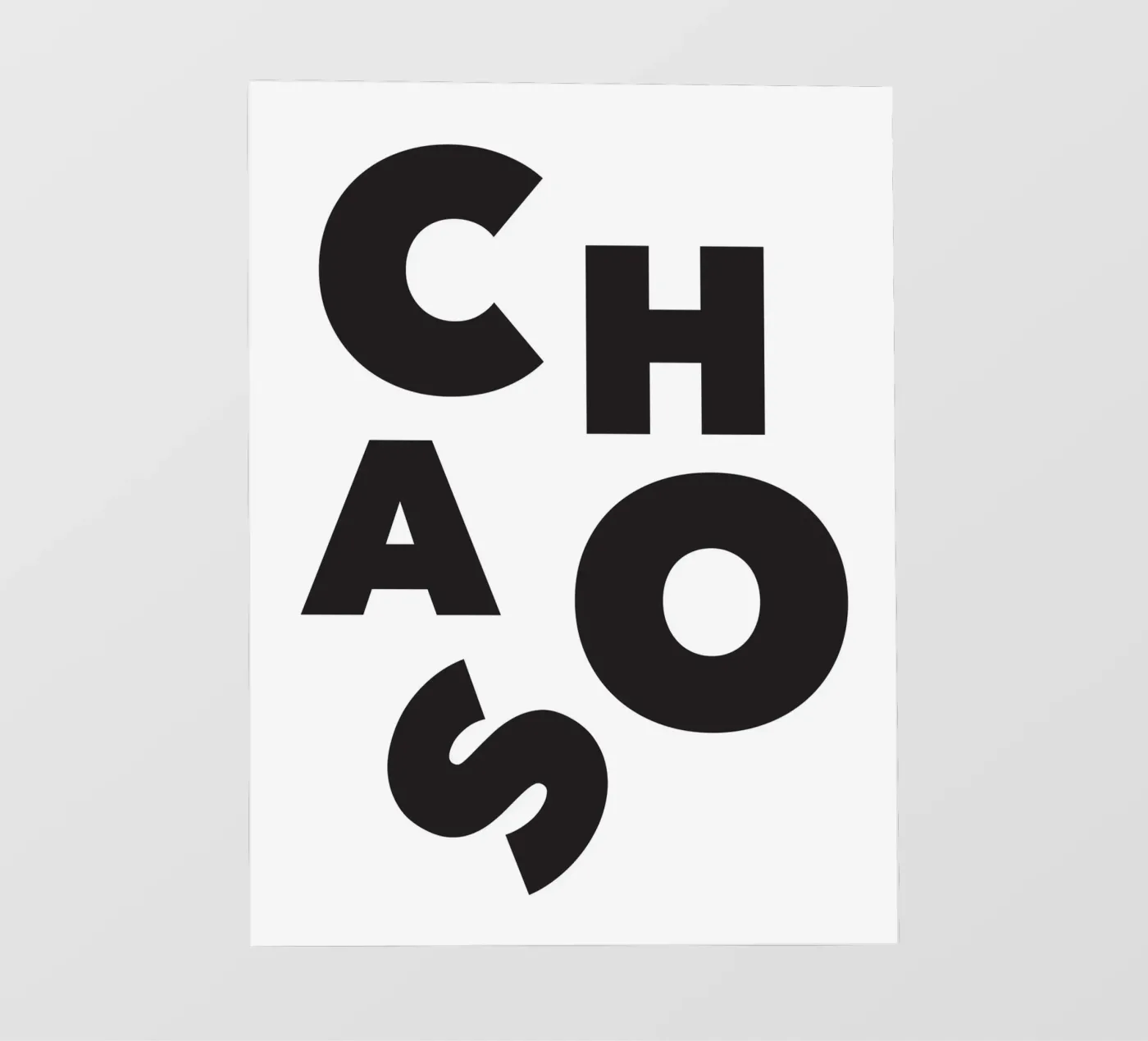 Chaos pellicola backlit da Form&Font