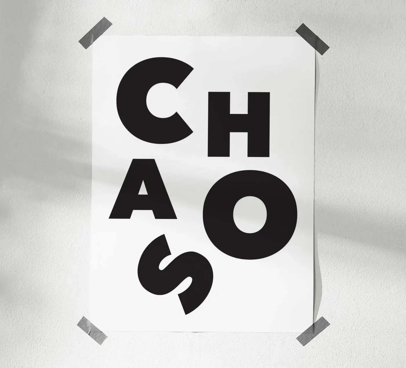 Chaos poster da Form&Font