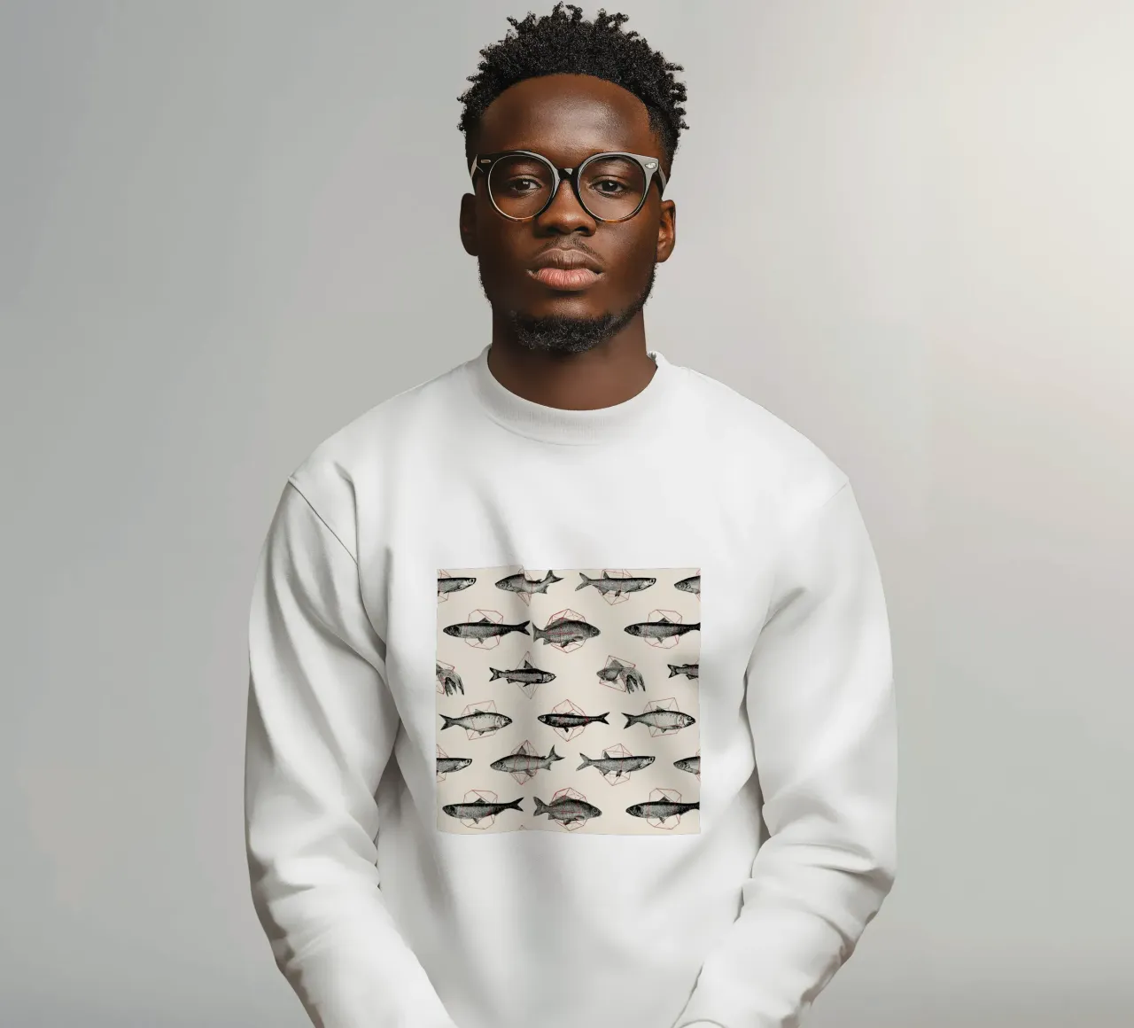 Fishes in Geometrics felpa da Florent Bodart