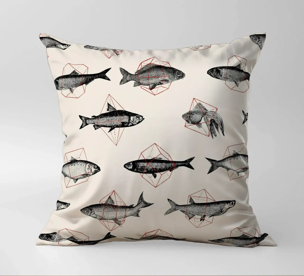 Fishes in Geometrics cuscino da Florent Bodart