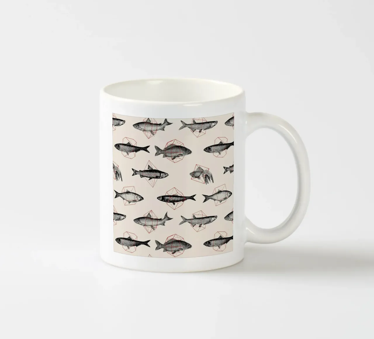 Fishes in Geometrics tazza in ceramica da Florent Bodart