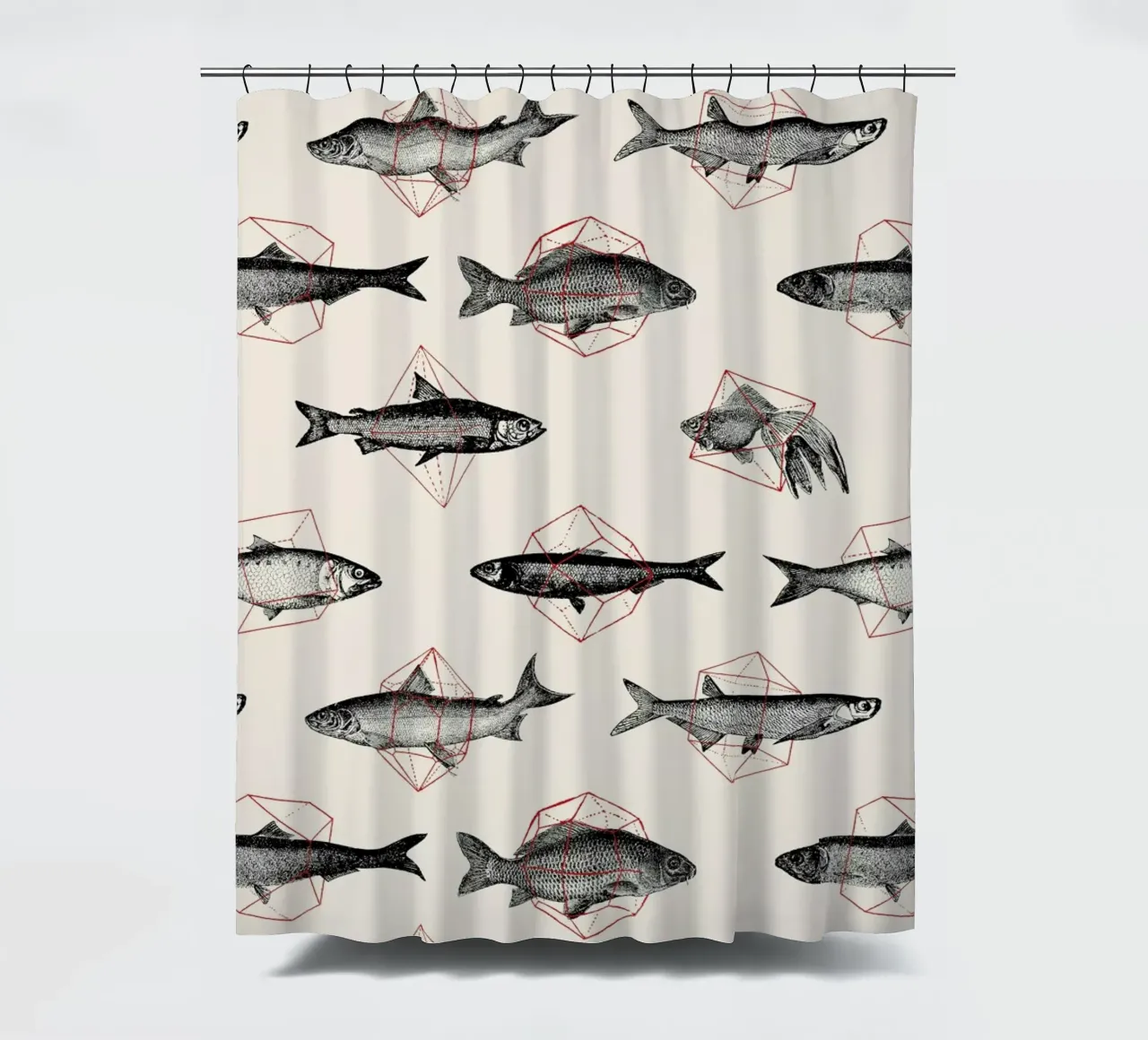 Fishes in Geometrics tenda da doccia da Florent Bodart
