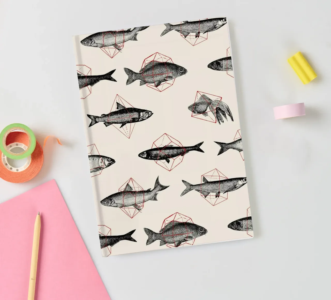 Fishes in Geometrics notebook by Florent Bodart