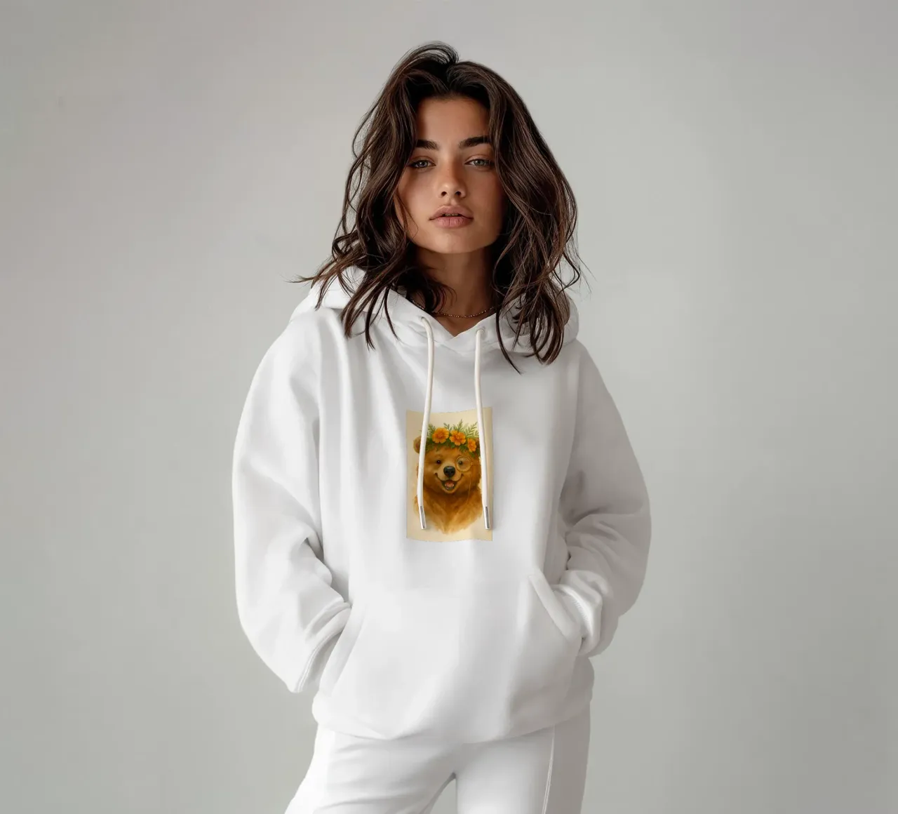 L'orso botanico felpa con cappuccio da Graceful Desine