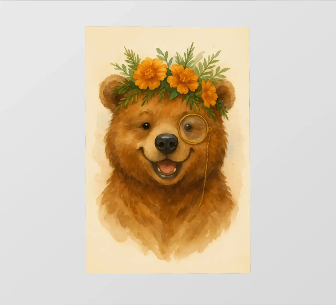 L'orso botanico telo in pvc da Graceful Desine