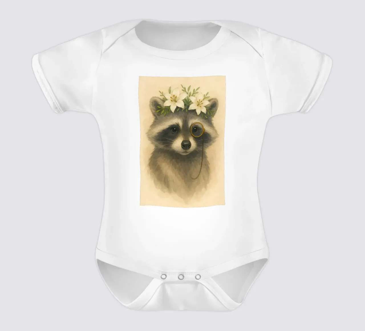 Der Dapper Bandit Kurzarm Babybody von Graceful Desine