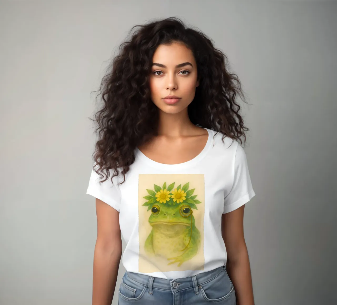 Rana gentile in fiore t-shirt da donna da Graceful Desine