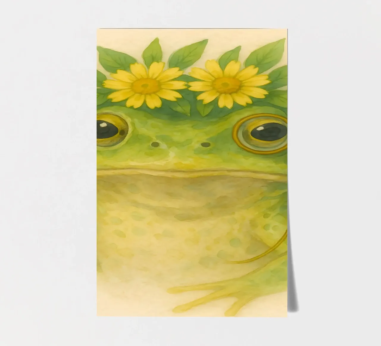 Rana gentile in fiore foglio adesivo da Graceful Desine