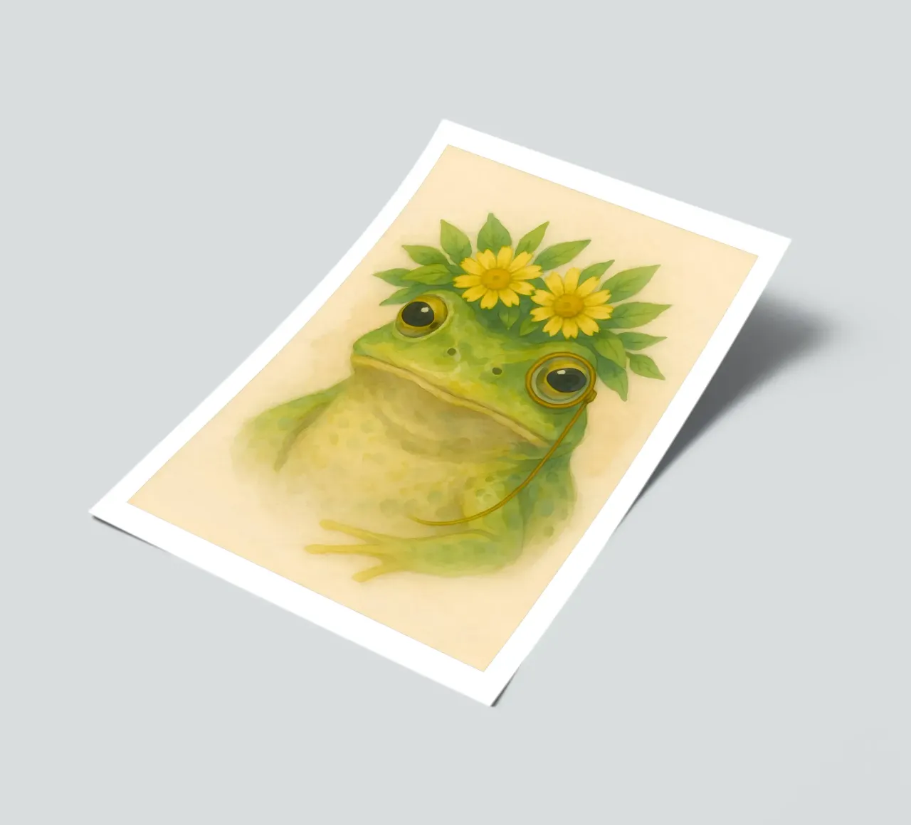 Rana gentile in fiore foglio adesivo da Graceful Desine
